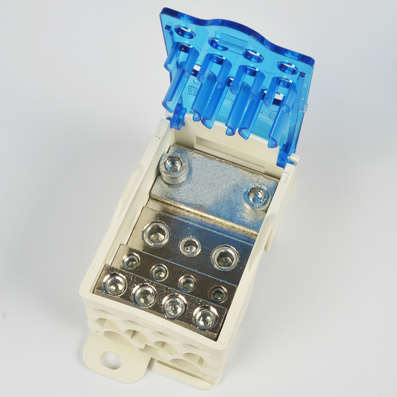 UKK500A单极分线盒导轨式接线端子一进多出并线器大电流端子排