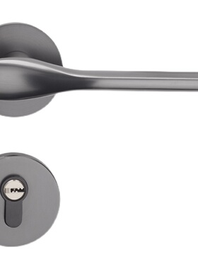 灰色门锁室内家用分体门锁简约卧室木门锁具磁吸静音房门锁门把手