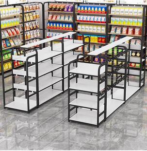 中岛柜超市货架置物架文具双面展柜便利店零食陈列架化妆品展示架