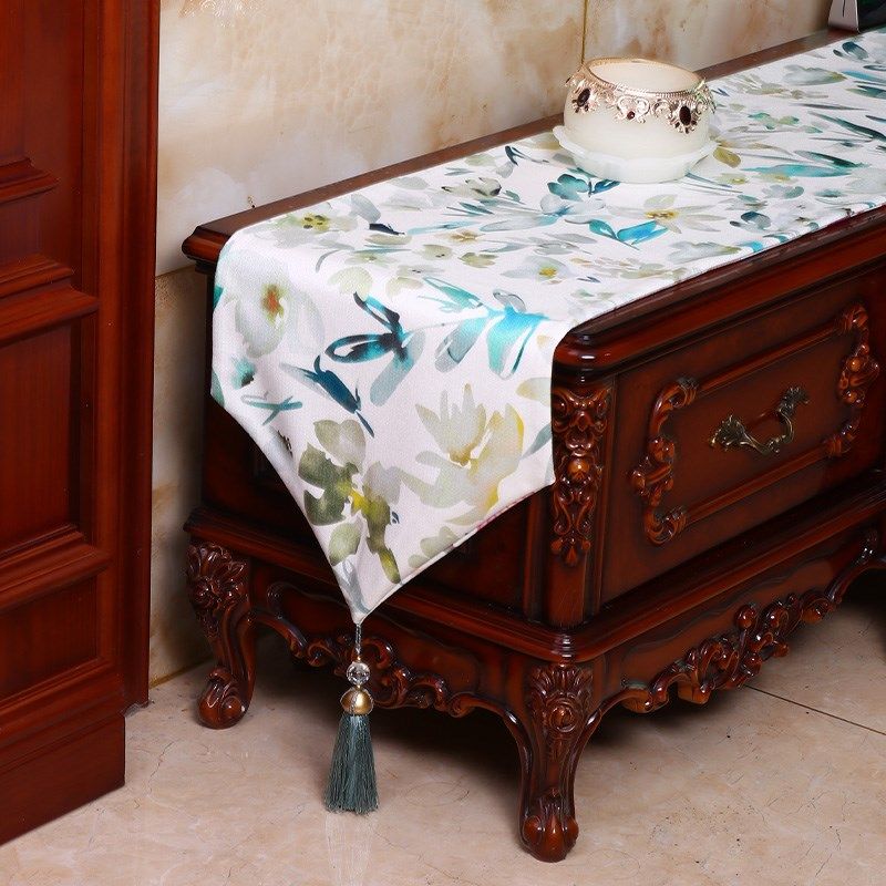 比你想象中更百搭 茶几桌旗美式 浮花绘影 密莉娅,居家布艺,桌旗,淘宝优惠券,粉丝福利购,淘宝优惠卷