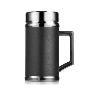 紫砂保温杯男士 高档商务办公杯水杯便携把手紫砂内胆茶杯泡茶杯子