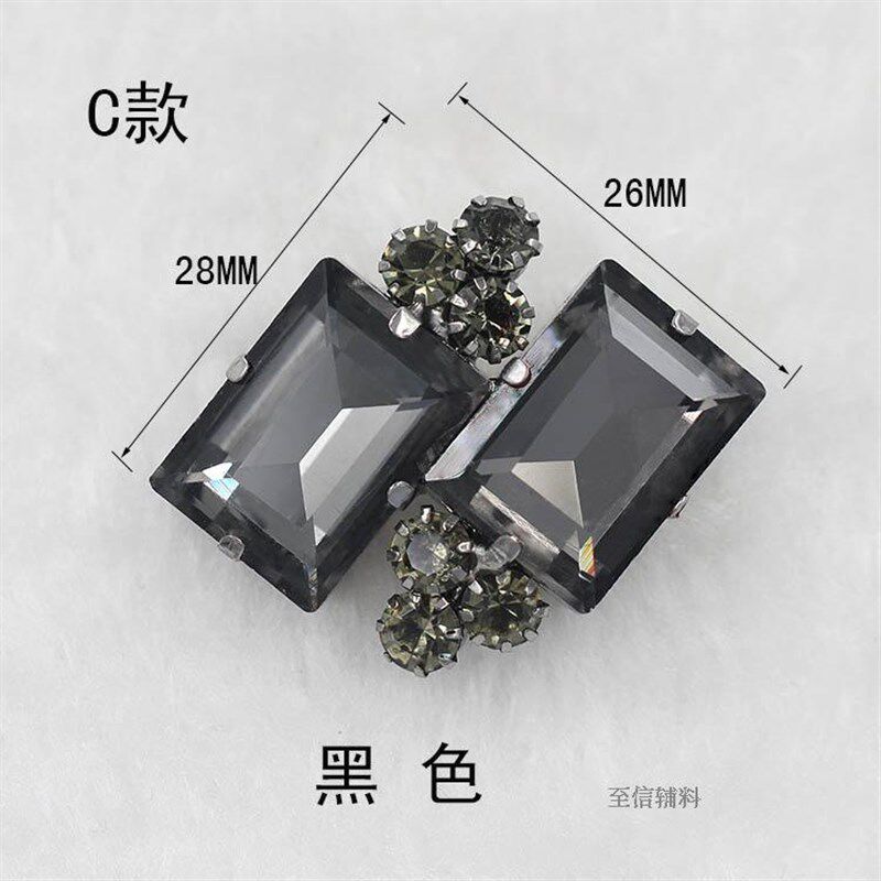 高档水晶大水钻皮草扣子外套装饰袖扣貂皮大衣专用衣袖扣子裘皮扣