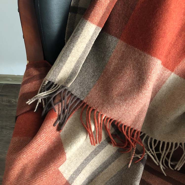 尾货 橘色格子羊毛北欧保暖盖毯 沙发毯 客厅毯 旅行飞机盖腿毯,床上用品,休闲毯/毛毯/绒毯,淘宝优惠券,粉丝福利购,淘宝优惠卷