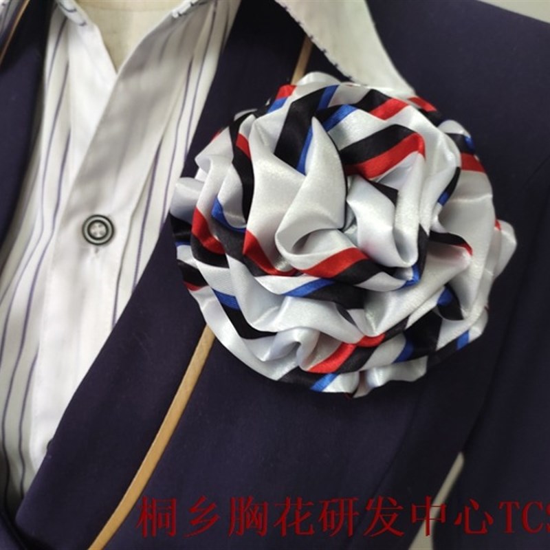 厦门地铁工作人员胸花肩花丝巾免打花实用懒人方便丝巾花无标记