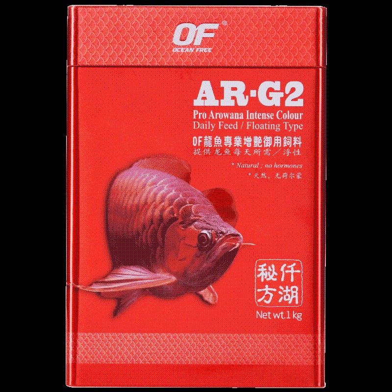 仟湖OF龙鱼饲料颗粒红金龙鱼专用鱼食宠物增艳红傲深鱼粮G1大粒G2