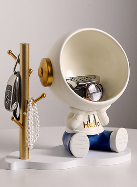 创意宇航员入户玄关钥匙收纳摆件鞋柜床头柜家居装饰品乔迁礼品