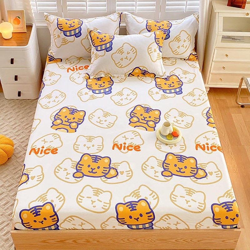 卡通全棉纯棉床笠床罩单件床单儿童男孩老虎床套床垫席梦思保护套,床上用品,床笠,淘宝优惠券,粉丝福利购,淘宝优惠卷
