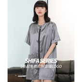 理发师专用工作服不沾发美发师防碎发衣高档潮理发店剪发烫染围裙