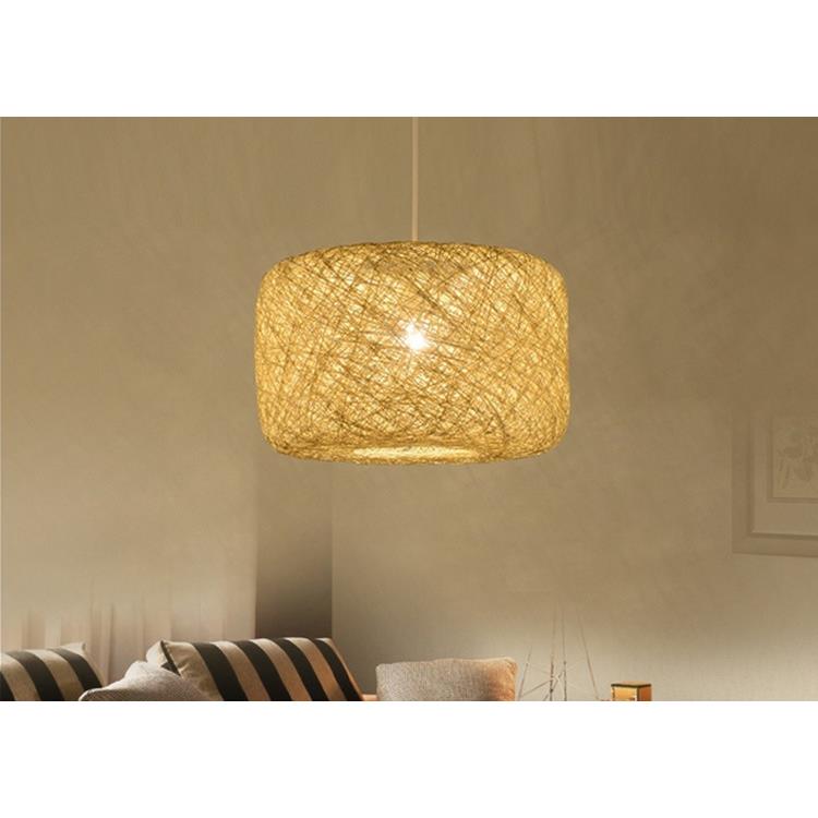 田园风麻藤编吊灯创意个性餐厅客厅灯具草藤餐吊灯现代简约灯具