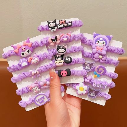 库洛米儿童发圈女童不伤发弹性好头绳橡皮筋女孩卡通扎丸子头发绳