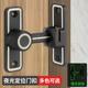 免打孔夜光门扣卫生间明装 插销木门锁扣门栓防盗卡扣直角黑色闩锁