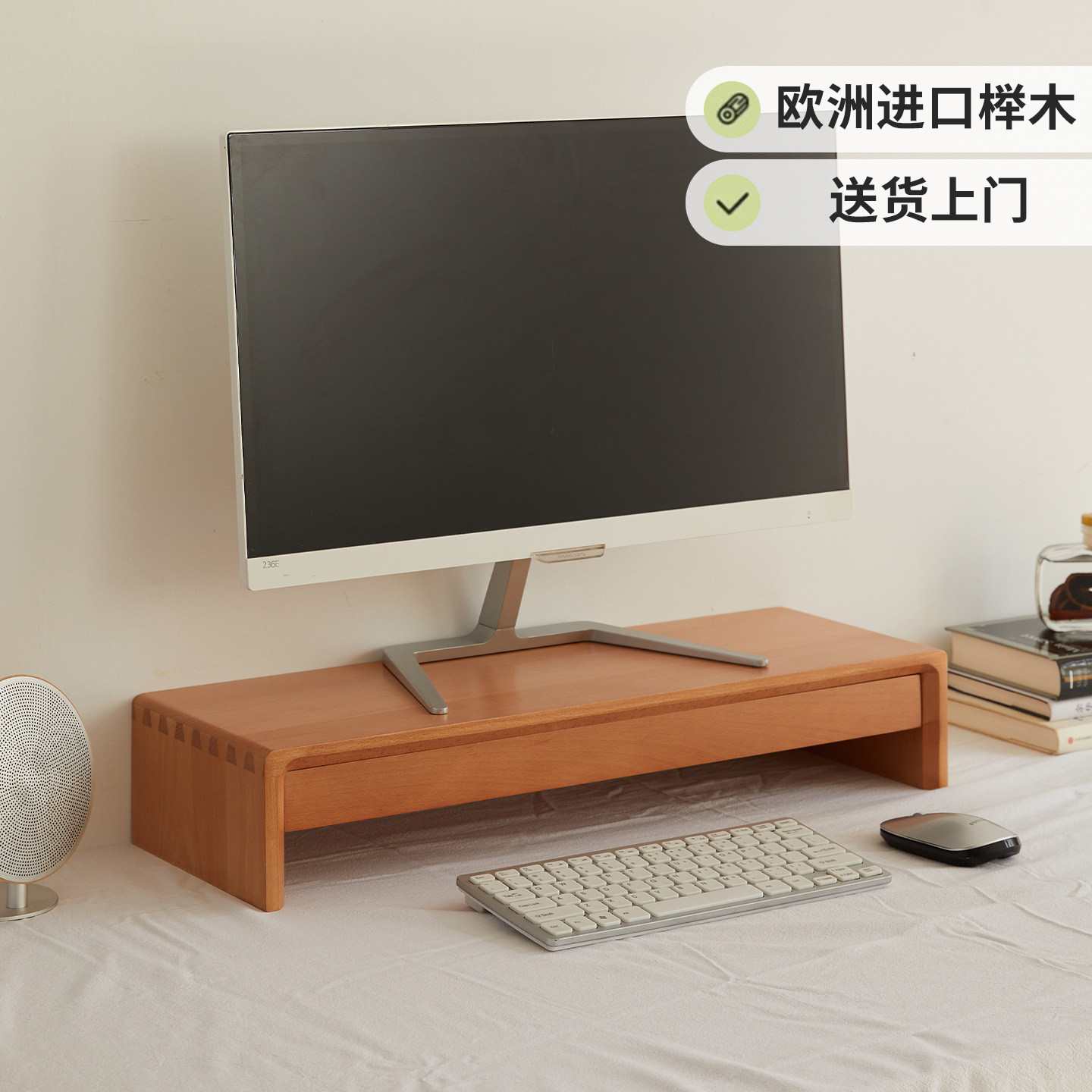 台式电脑显示器增高架笔记本支架办公室桌面隔板托架收纳置物架子