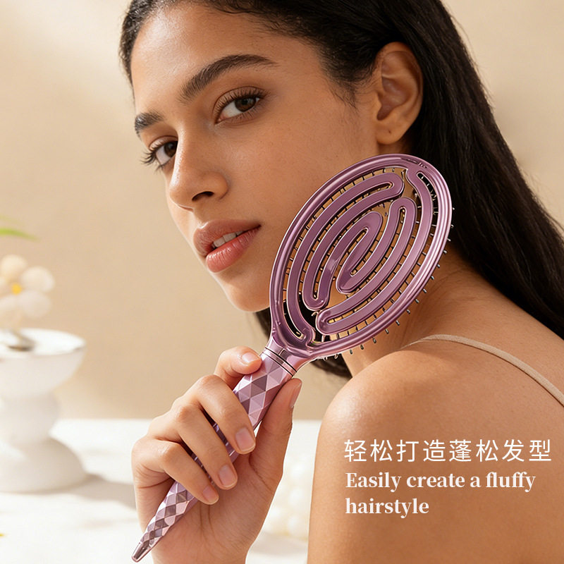 电镀顺发细齿梳子弧形贴