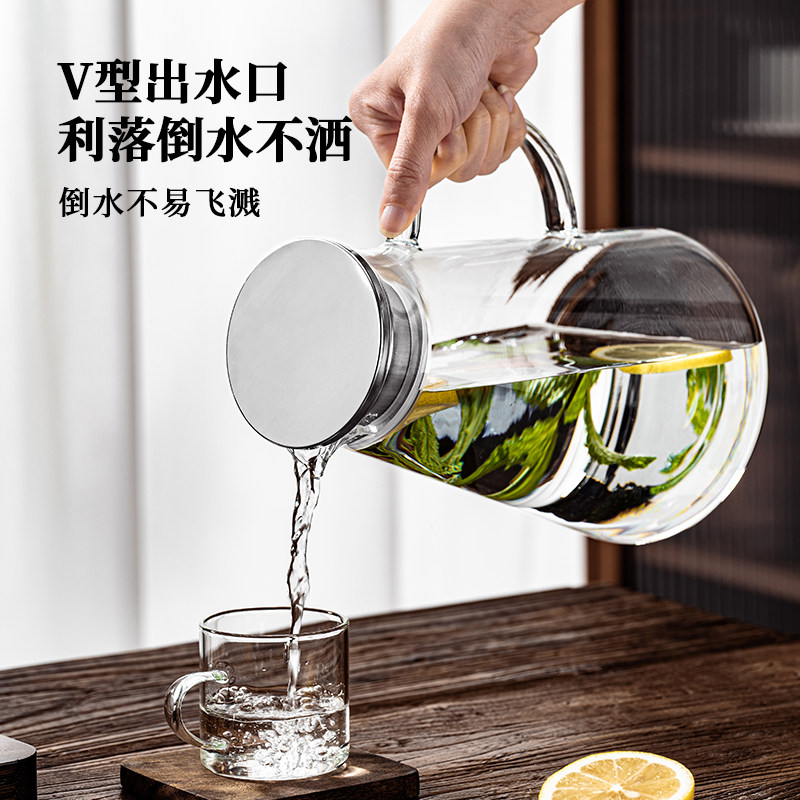 高硼硅玻璃冷水壶大容量