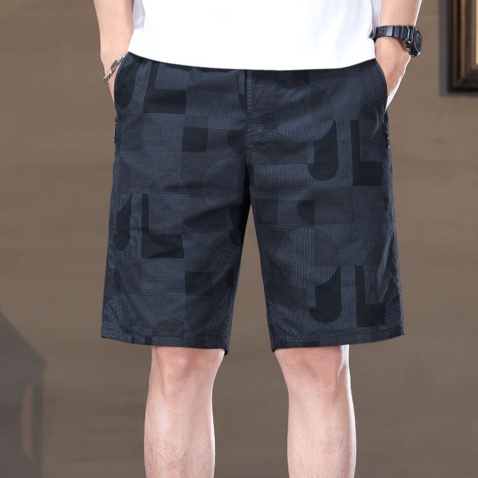 夏季薄款男士五分裤潮流宽松休闲纯棉透气运动百搭沙滩工装短裤