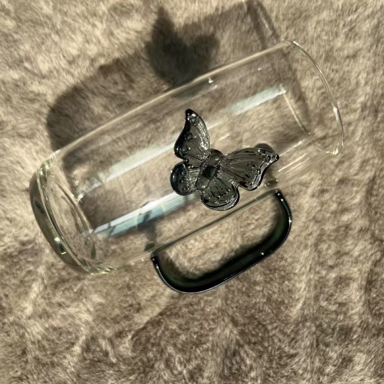 蝴蝶杯高硼硅玻璃耐热厚