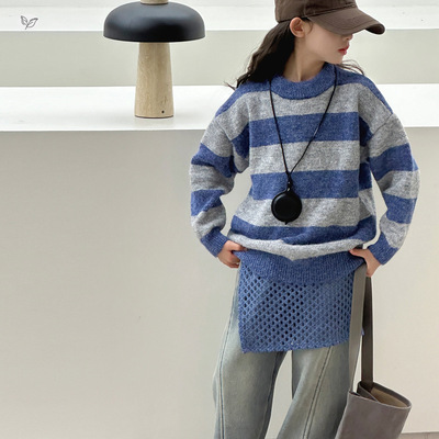 女童加厚毛衣2025年秋冬新款