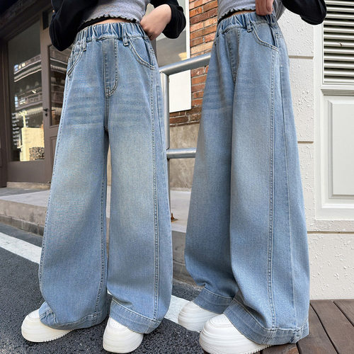 女童裤子春装牛仔裤2025新款儿童