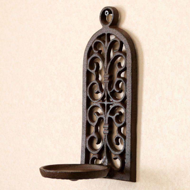 欧式铸铁拱形镂空壁挂烛台蜡烛台复古怀旧庭院家居墙壁装饰挂件,家居饰品,烛台,淘宝优惠券,粉丝福利购,淘宝优惠卷