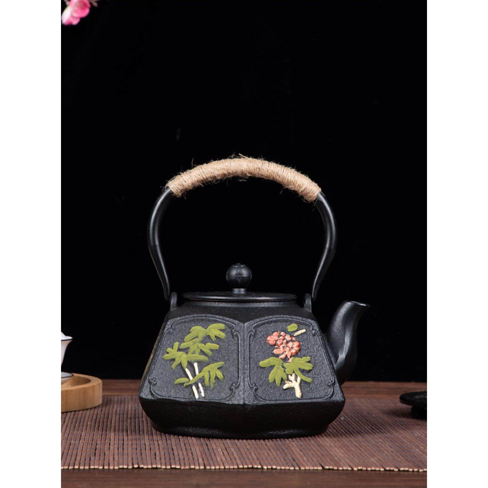 金京堂铸铁壶带茶网烧水壶煮茶壶生铁壶泡茶壶煮水壶碳炉围炉用壶,餐饮具,茶壶,淘宝优惠券,粉丝福利购,淘宝优惠卷