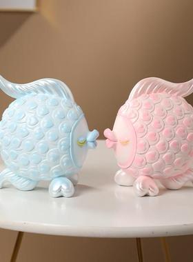 年年有余 余鱼摆件招财客厅家居玄关酒柜电视柜装饰品桌面摆设工