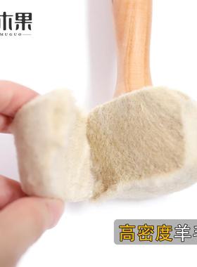 西藏颂钵钵锤音钵棒钵钵棒音碗木锤敲棒铜锣敲击棒手工实心羊毛毡