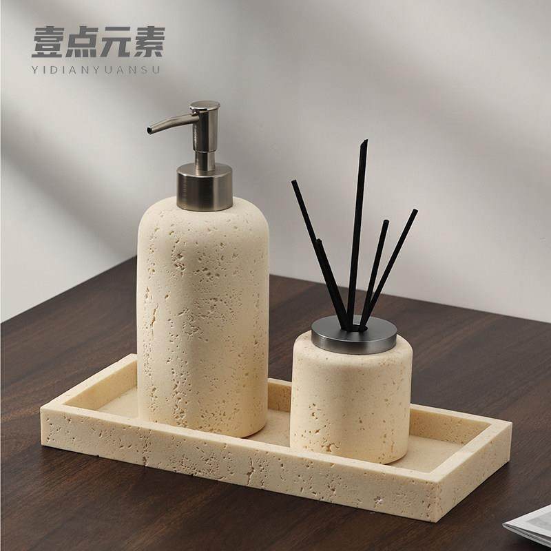 轻奢洞石洗手液瓶子高级化妆室香薰瓶子托 托盘套装浴室按压式分,家庭/个人清洁工具,乳液器,淘宝优惠券,粉丝福利购,淘宝优惠卷