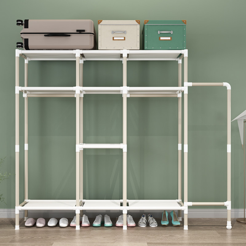 布衣柜钢管加粗加固简易衣柜布艺收纳加厚卧室家用经济型挂衣柜子