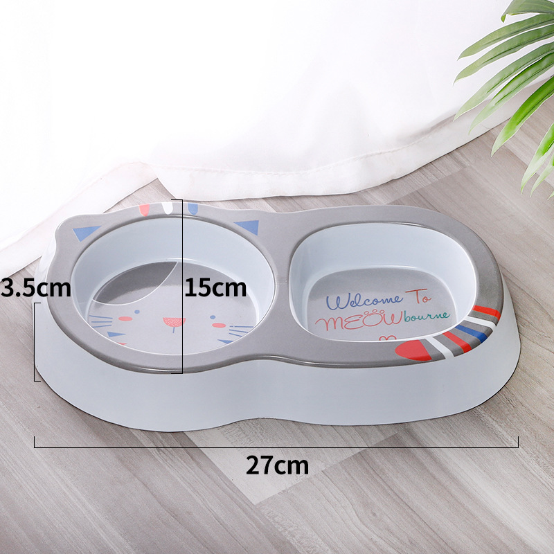 宠物狗狗碗双碗可爱狗盆猫盆猫碗狗粮防打翻猫粮猫咪食盆幼猫小型