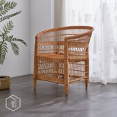 天然真藤靠背餐椅阳台客厅小户型家用藤编沙发单双三人组合椅休闲
