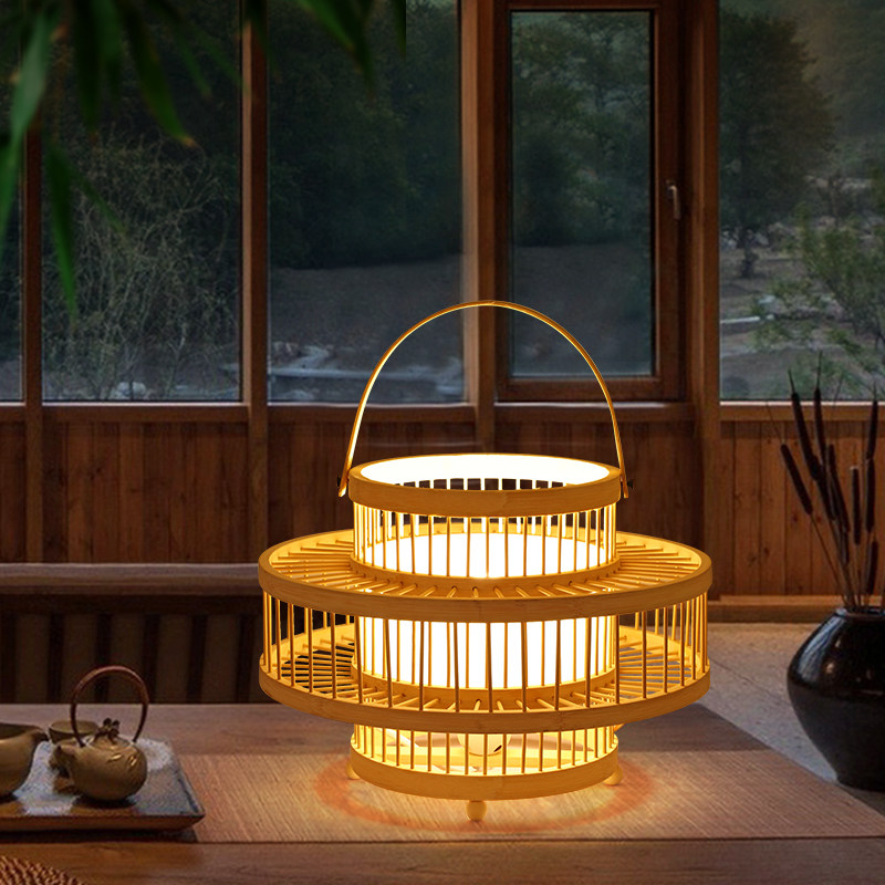 中式古风台灯禅意茶室书房卧室床头灯日式复古充电竹编氛围小夜灯,家装灯饰光源,装饰台灯,淘宝优惠券,粉丝福利购,淘宝优惠卷