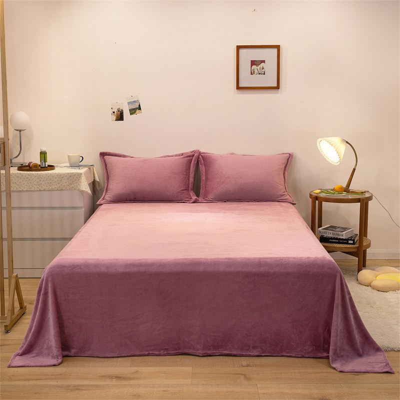 毛绒面床单单件珊瑚毛毯牛奶法兰绒被单加绒冬季加厚三件套深灰男,床上用品,床单,淘宝优惠券,粉丝福利购,淘宝优惠卷