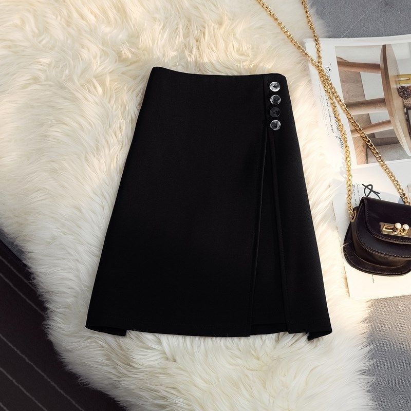 设计感开叉半身裙女2024夏季高腰防走光A字包臀裙打底职业小短裙,女装/女士精品,半身裙,淘宝优惠券,粉丝福利购,淘宝优惠卷