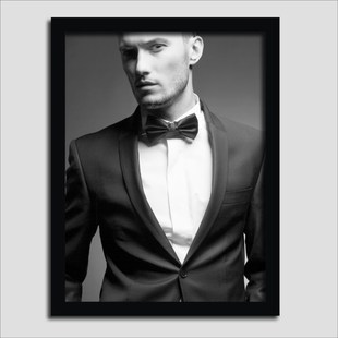 男装店定制装饰画裁缝挂画服装店背景墙画西服设计师工作室壁画