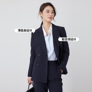 达佳诗-体制内穿搭!面试西装套装女2024新款商务装套服正装外套女