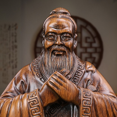圣人孔子笔筒摆件创意帆船笔筒毕业季教师节礼物办公室书房装饰品