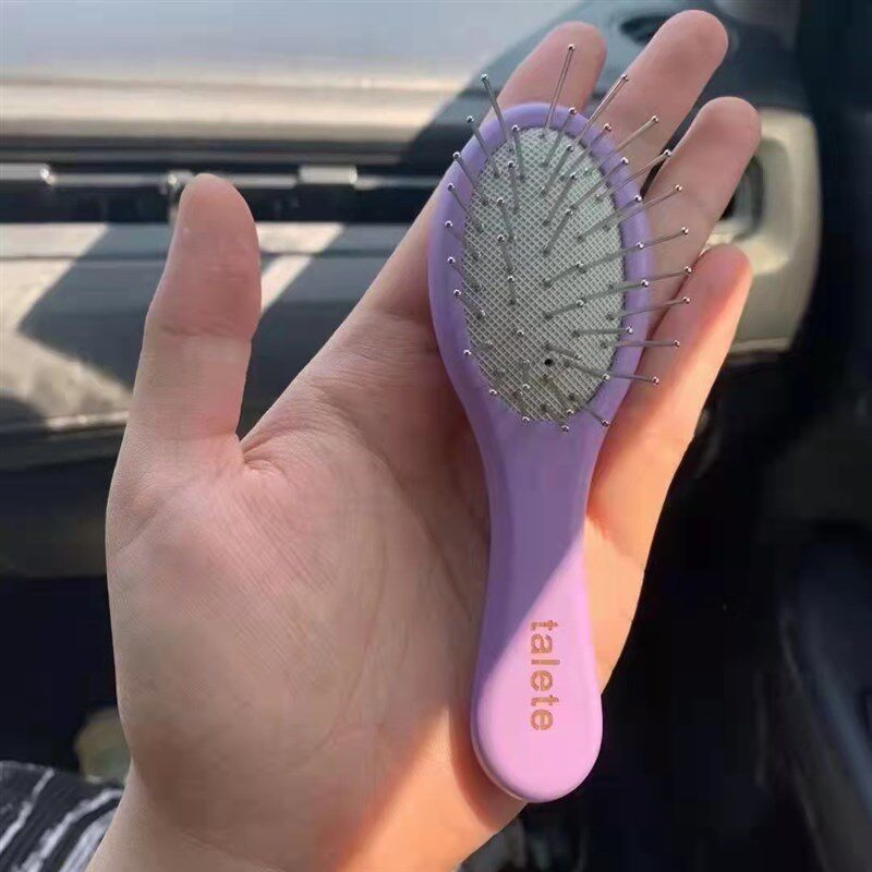 迷你小梳子宠物狗狗小柄梳气垫梳不扯毛木柄细节梳小型犬脸部梳
