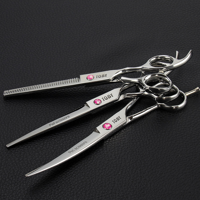 TOBY魔吻美容师宠物美容剪刀直剪/弯剪/牙剪7寸7.5寸8寸修毛剪