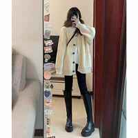 A new Korean-style chanel-style knitted sweater for women in autumn and winter, paired with a loose and laid-back collared cardigan thumbnail 2