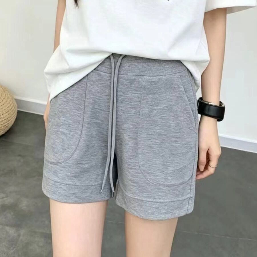 夏季灰色休闲运动短裤莫代尔