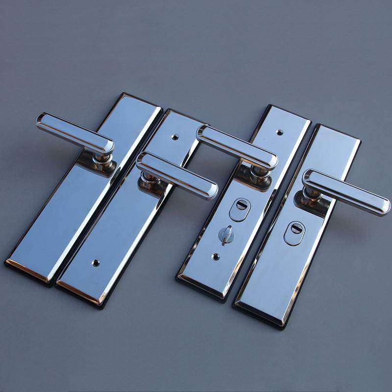 不锈钢对开门把手304不锈钢双层加厚防撬面板多功能可调门锁套装,基础建材,机械门锁,淘宝优惠券,粉丝福利购,淘宝优惠卷