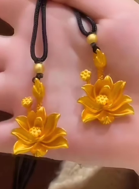 金包银古法传承两世欢荷花莲蓬吊坠菩提莲花项链锁骨毛衣链送妈妈