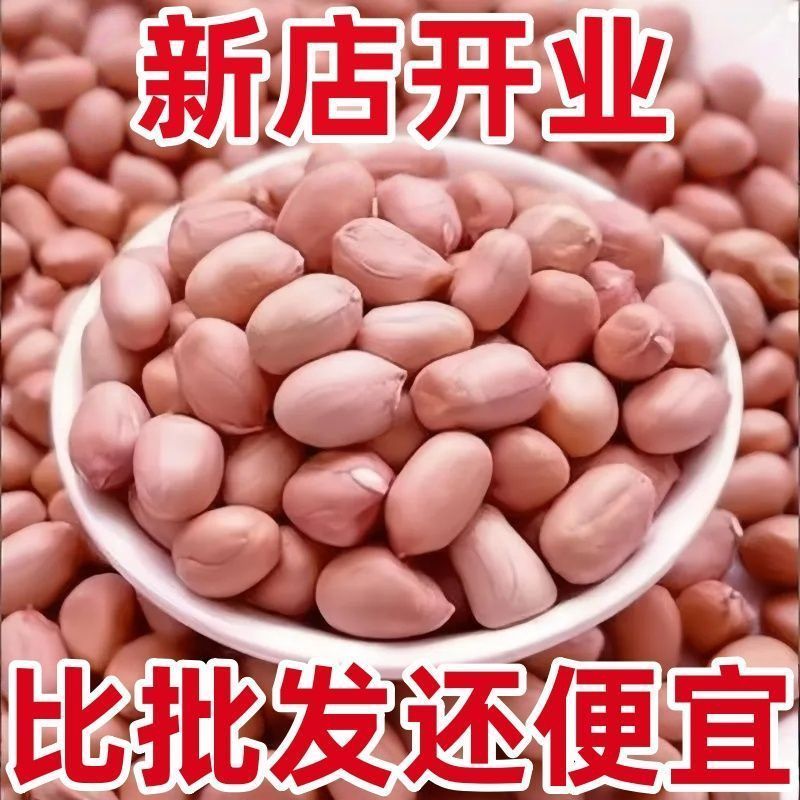 【5斤大降价】现剥新花生米粉皮新鲜大粒生花生米白沙花生仁10g