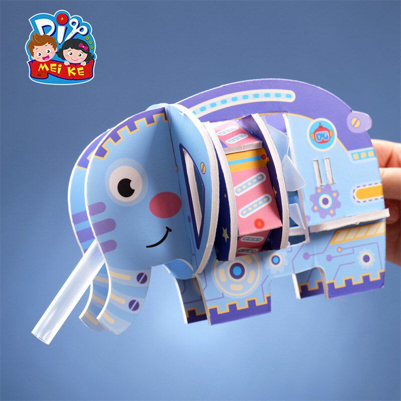 大象吸尘器科学小实验套装科技手工diy儿童制作材料包幼儿园EC68