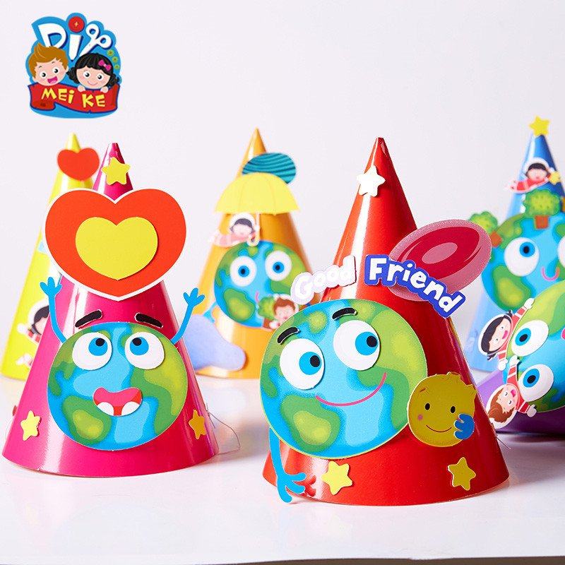 植树节帽子手工diy 儿童帽子立体粘贴画手工制作材料包幼儿园EC26,玩具/童车/益智/积木/模型,手工创意粘贴类,淘宝优惠券,粉丝福利购,淘宝优惠卷