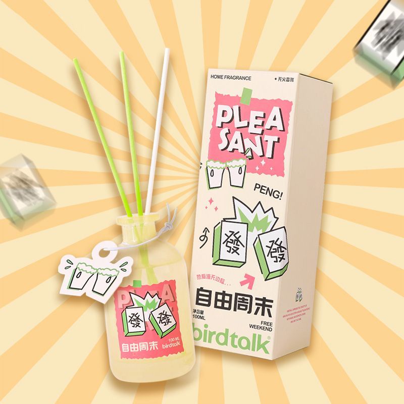 birdtalk香薰办公室工位水果味桃子蜜瓜无火香薰卧室除臭持久清新