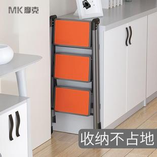 梯子家I0SjJs9Z用折叠缩人字梯室移内动功能爬梯加厚楼梯三多四步