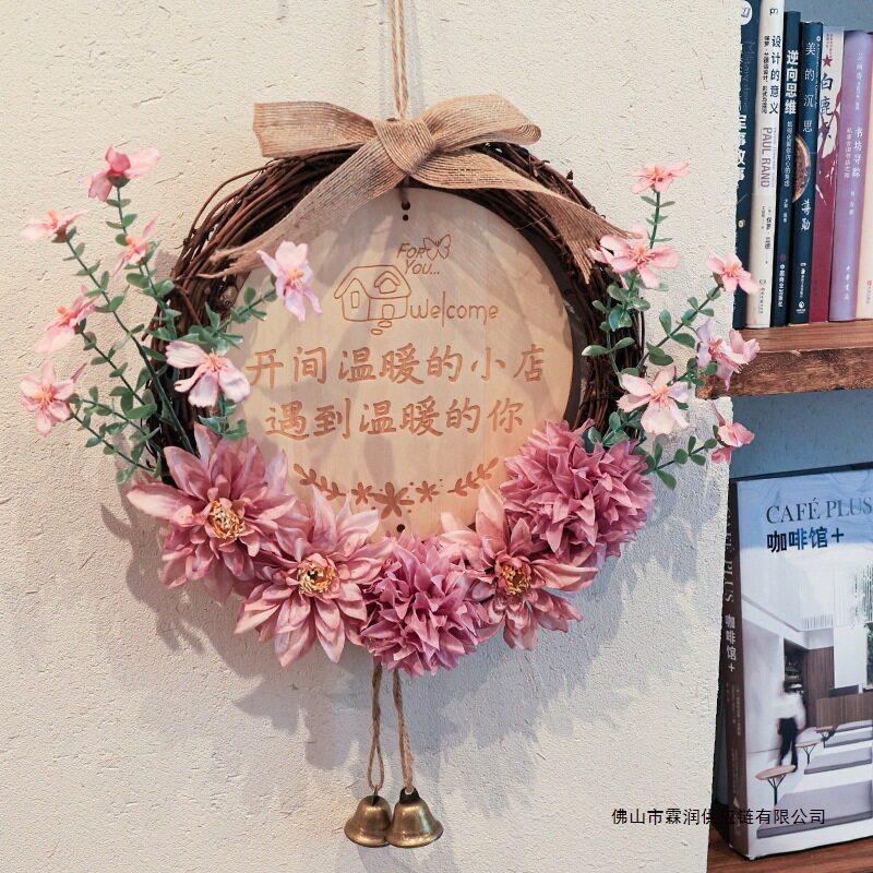 仿真花环门饰客厅店铺装饰吊饰
