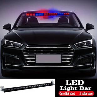 后車頂急閃燈工程車V in頻c應LED雙色長條警示燈DR汽車前