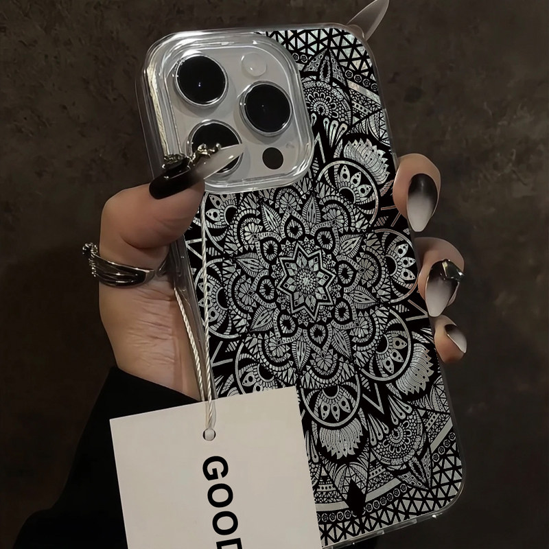 小众复古民族风暗黑图腾花纹适用16苹果15Promax手机壳14羽纱iPhone13小米12高颜值11华为p80女潮plus高级感,3C数码配件,手机保护套/壳,淘宝优惠券,粉丝福利购,淘宝优惠卷